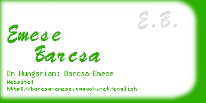 emese barcsa business card